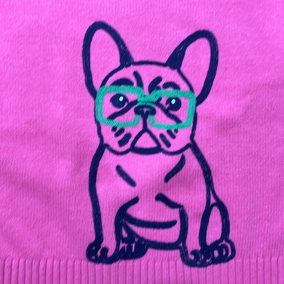 Boden Pink Embroidered Frenchie Sweater - Picture 10 of 12